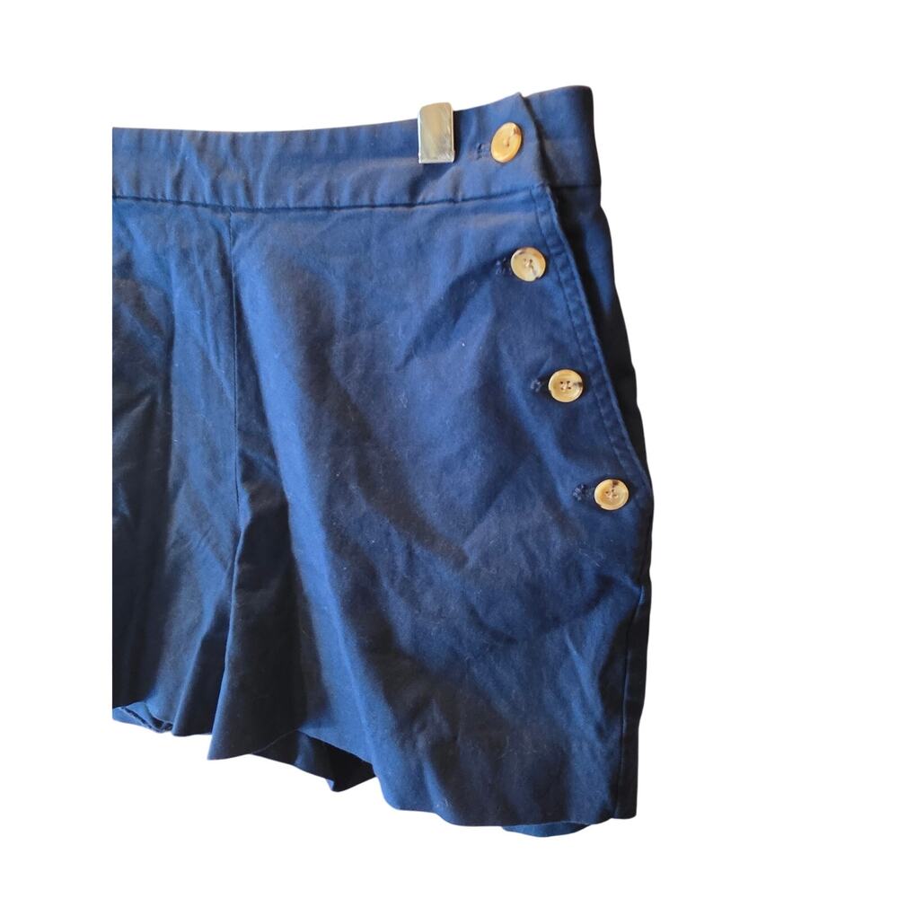 Banana Republic Preppy Shorts 8 Womens Blue Cotton Blend Mid Rise Classic - Picture 2 of 4